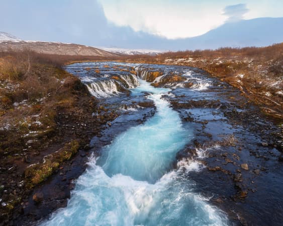 Bruarfoss Waterfall