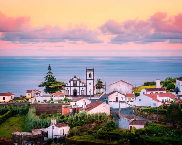 Imagem - Ilha de São Miguel, Açores.  Voo do Porto 