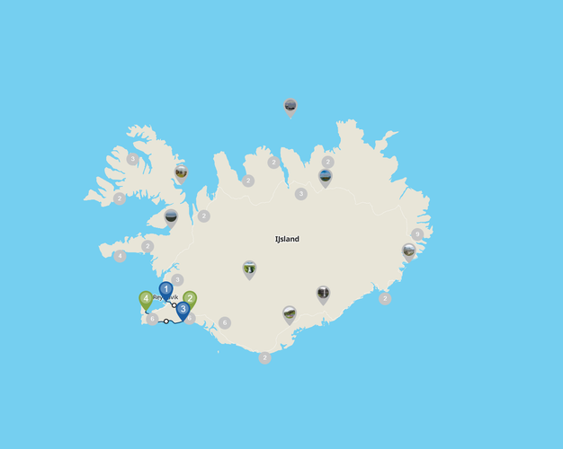 Image - Fly & Drive IJsland kort