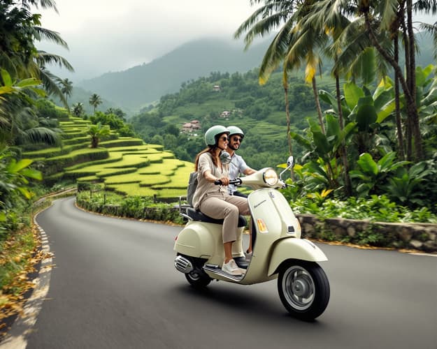 Imagine - Bali | Aventură cu Vespa și Lux în Munți