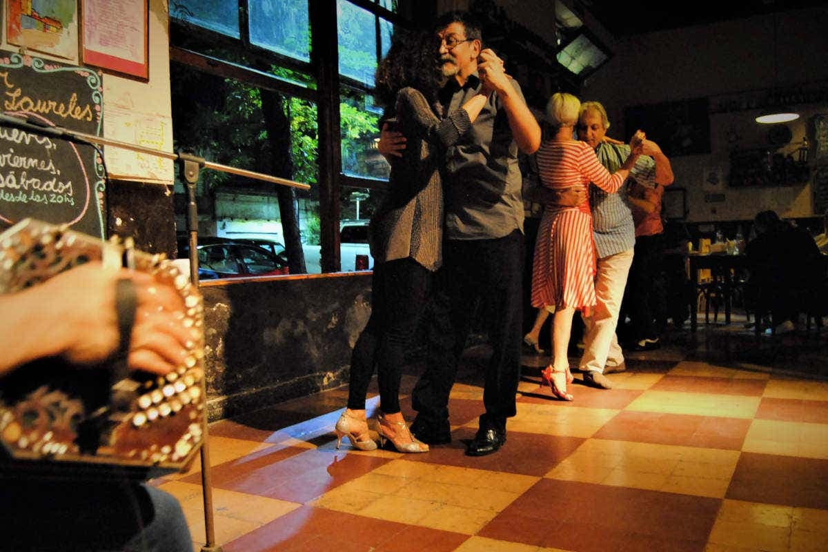 Tango Lesson in a Milonga in Buenos Aires