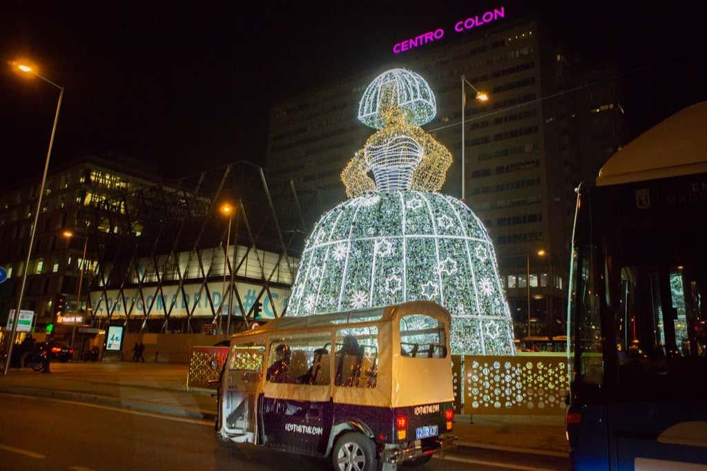 Madrid Christmas Lights Private Tuk-Tuk Tour