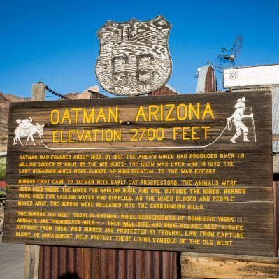 visita della “segreta” cittadina di Oatman per un assaggio del Selvaggio West  - Laughlin NV