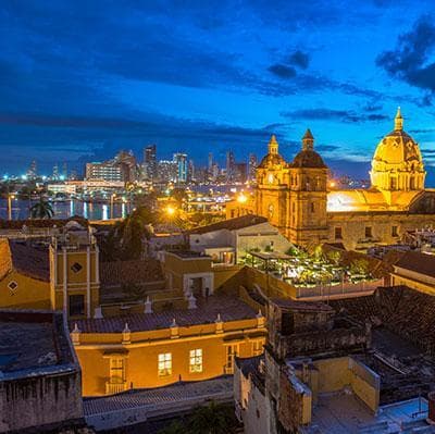 Dia 4. Cartagena - Pôr do sol na baía  - Cartagena de Indias
