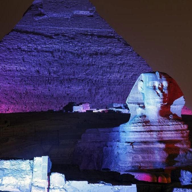 Sound and Light Show at the Pyramids of Giza - Il Cairo