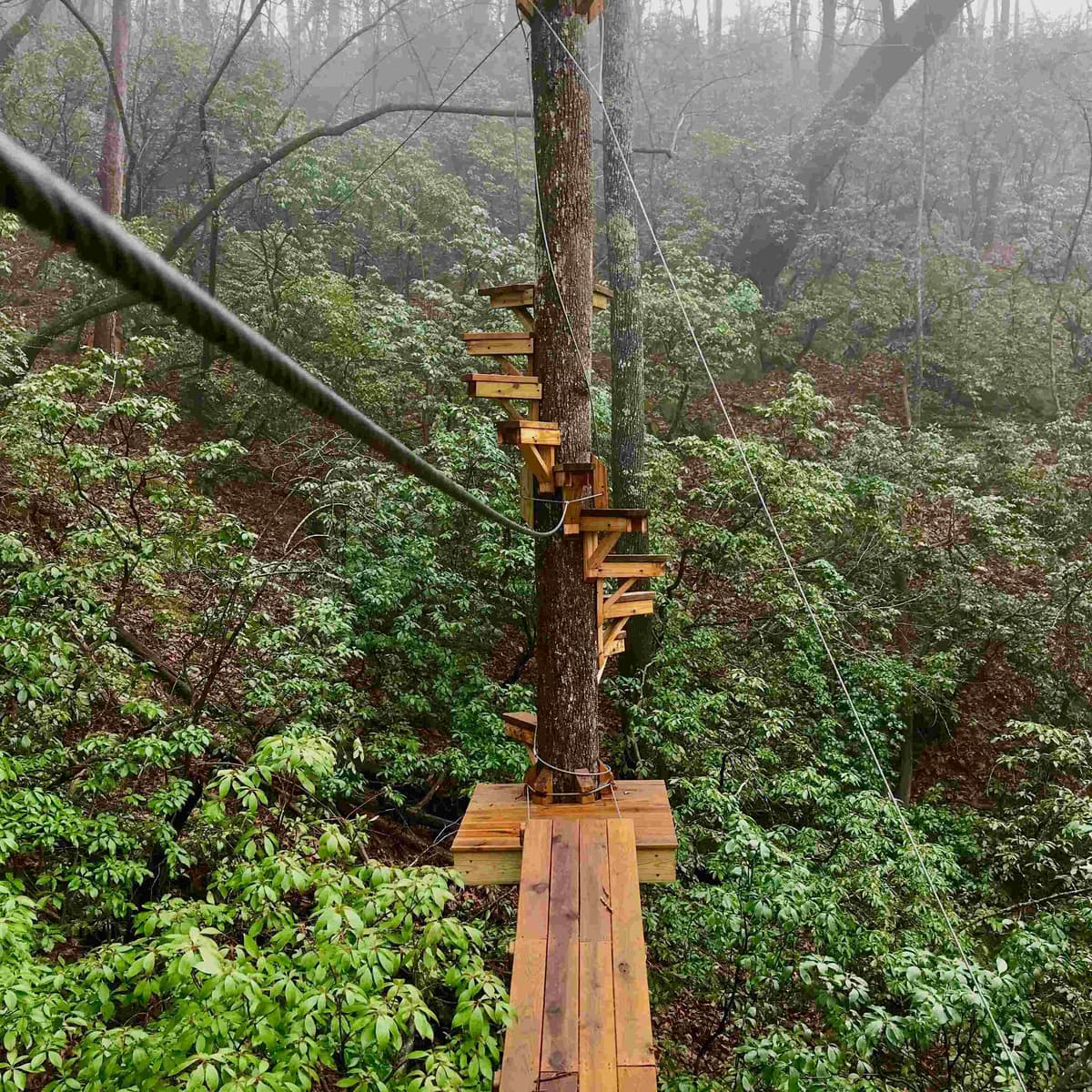 Zipline inside the Hanuman World theme park - Phuket