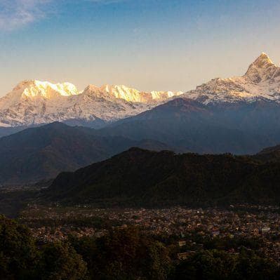 Alba a Sarangkot per veder sorgere il sole sulla catena Himalayana - Pokhara