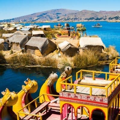 Navigazione sul Lago Titicaca con visita alle isole degli Uros e Taquile - Isola degli Uros