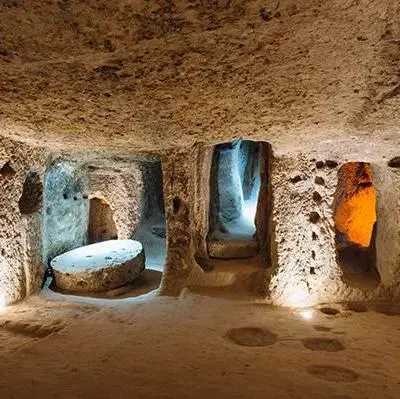 Visit to an Underground city in Capadocia - Cappadocia