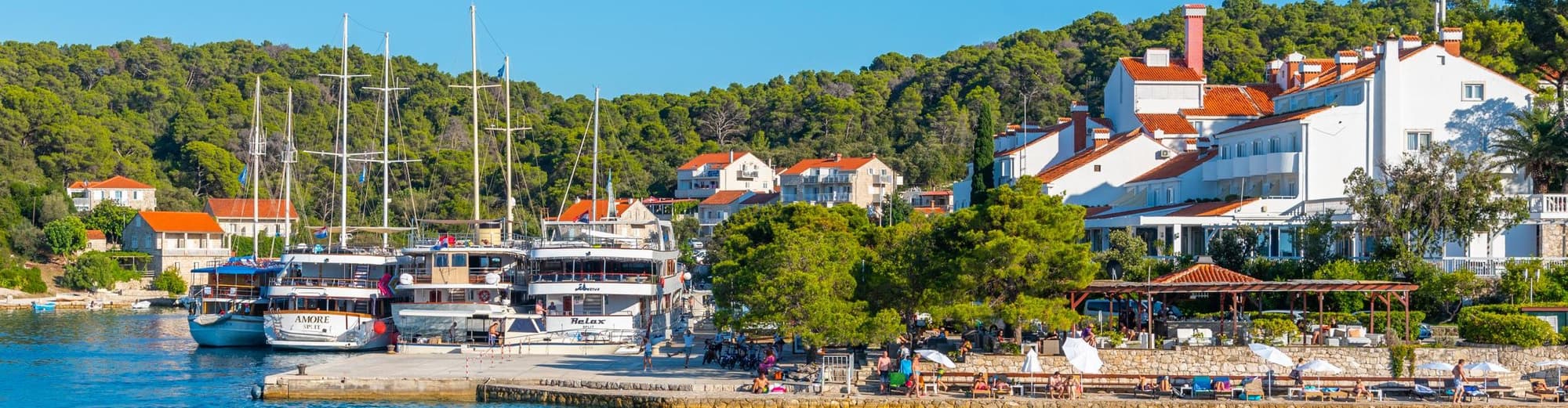 Pomena, ostrov Mljet, Chorvatsko