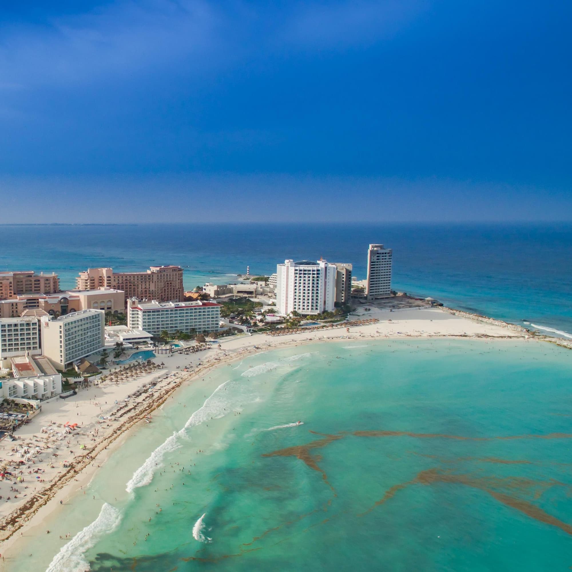 Departure from Cancun .