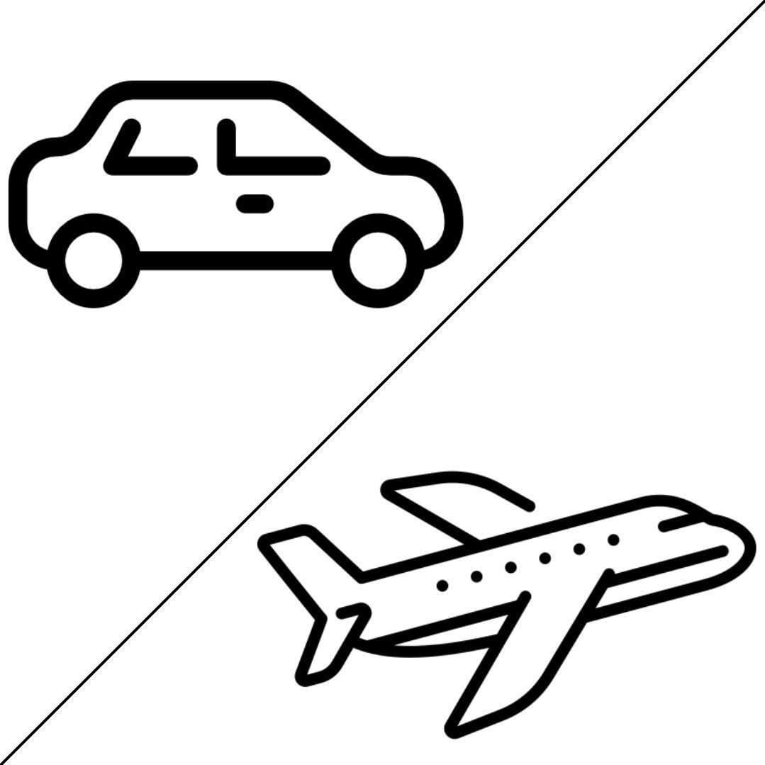 Land- & Flugtransfer (ohne Guide) - von/bis Hotel