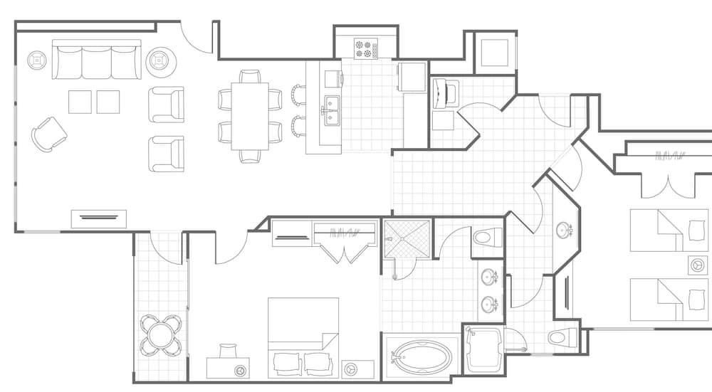 Marriott's Ocean Pointe, Floor plan
