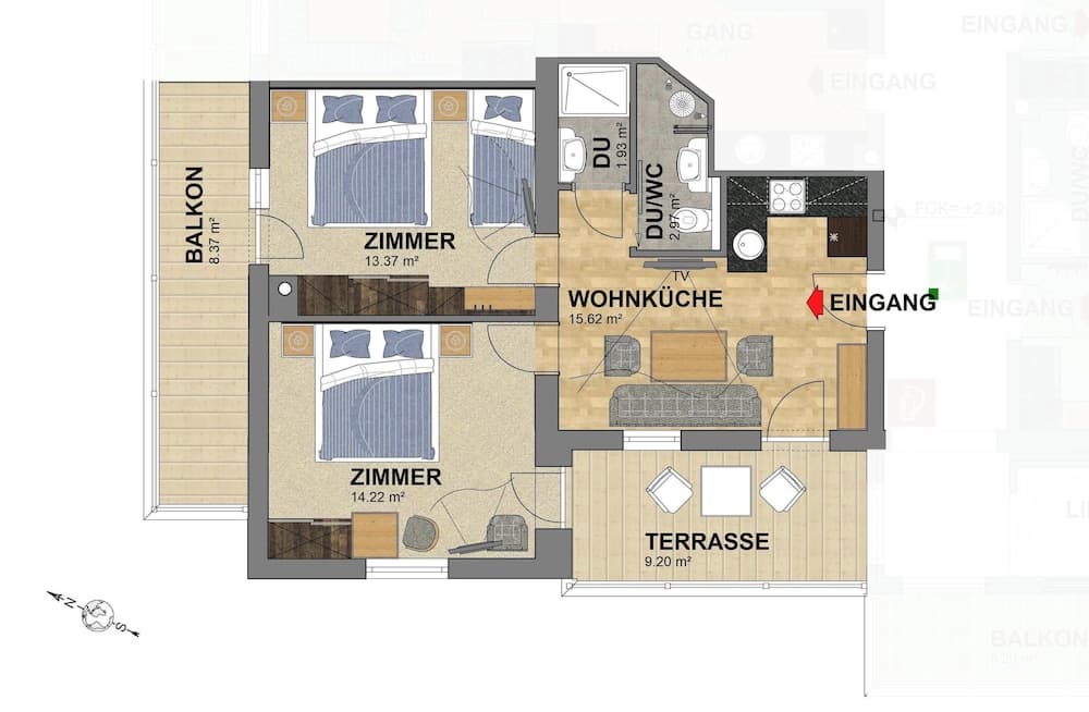 Hotel Garni Schönblick, Floor plan