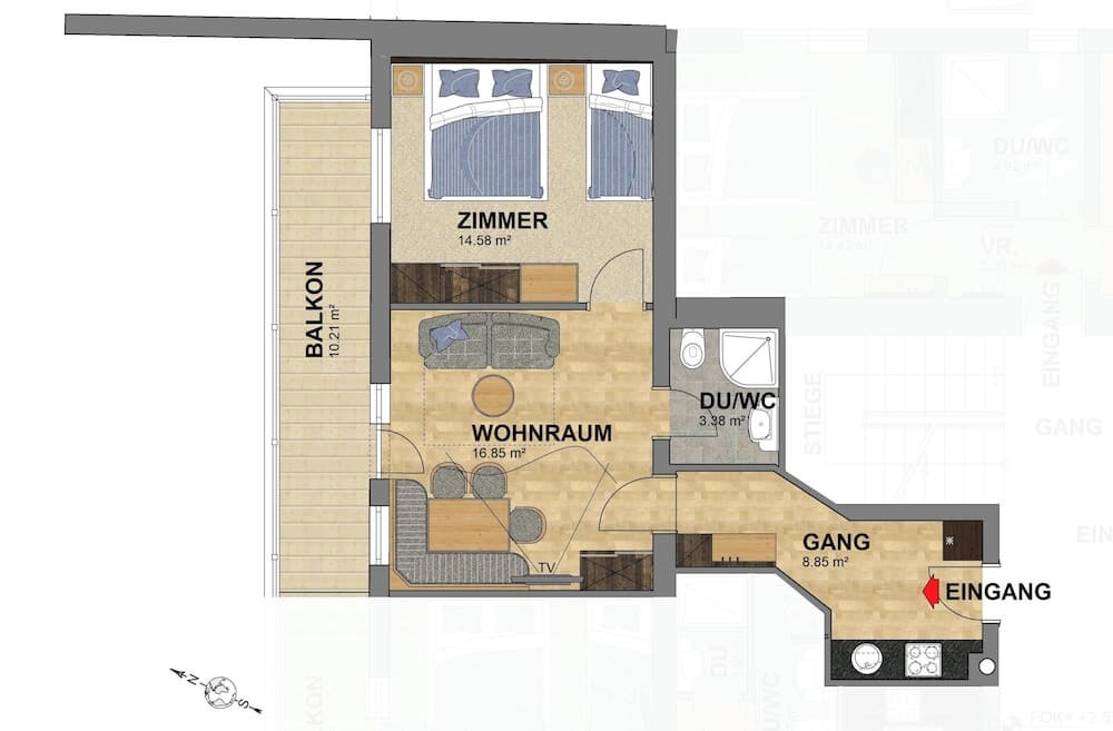 Hotel Garni Schönblick, Floor plan