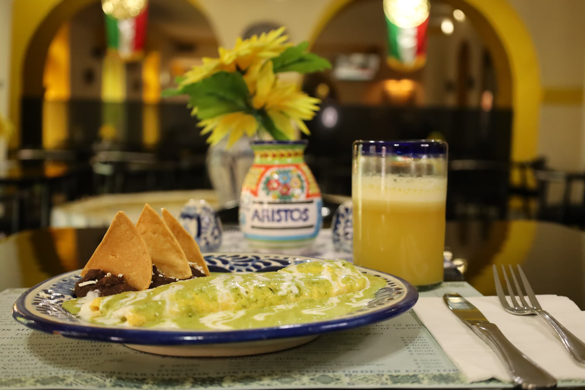 Aristos Puebla, Restaurant