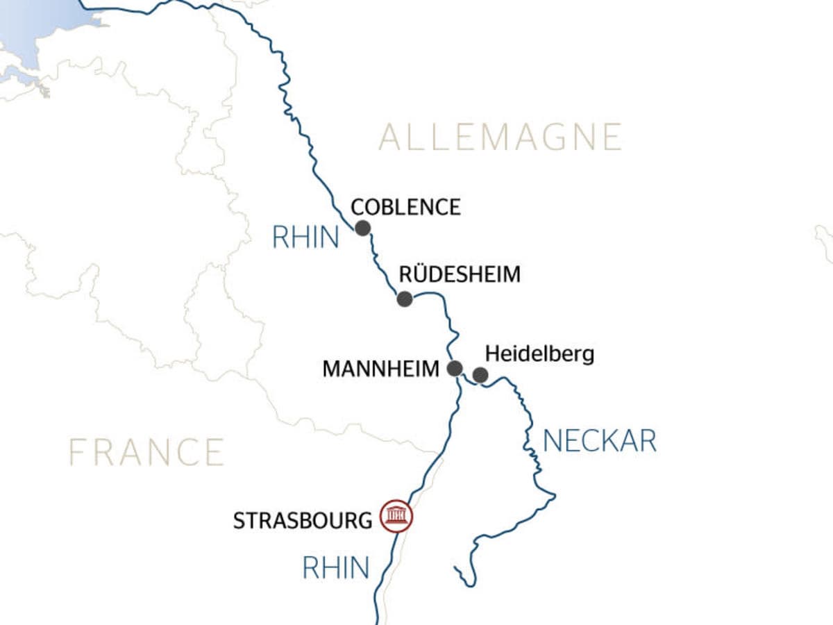 La vallée du Rhin romantique et le rocher de la Lorelei