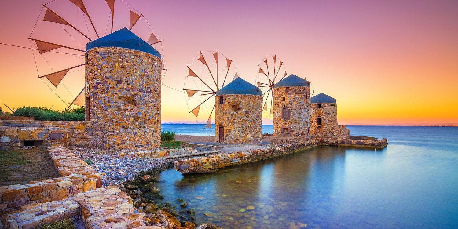 Ferry - Chios - Flight - Athens