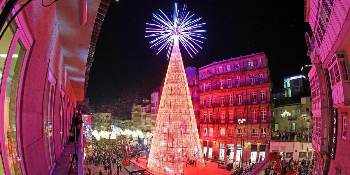 Alumbrado de Navidad en Vigo y Cata de Vinos