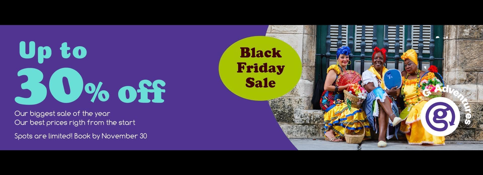 G Adventures Black Friday Sale