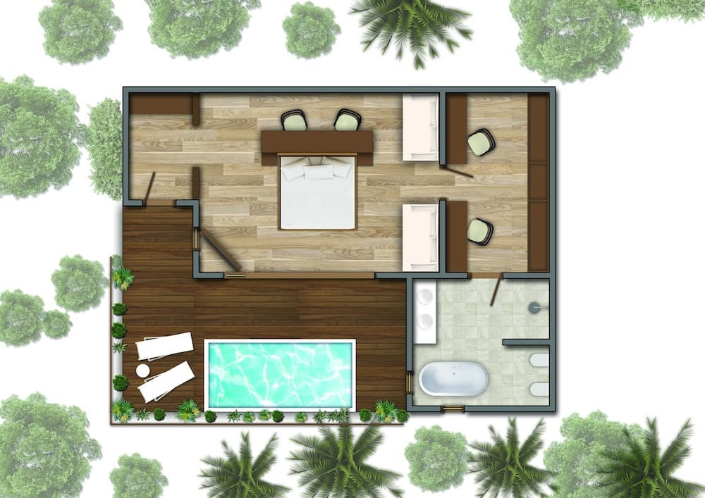 Kihaa Maldives - Trasferimenti Volo Domestico + Barca Veloce Inclusi - Airone Selection, Floor plan