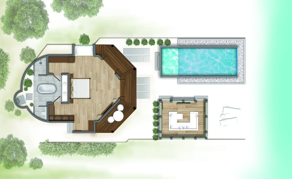 Kihaa Maldives - Trasferimenti Volo Domestico + Barca Veloce Inclusi - Airone Selection, Floor plan