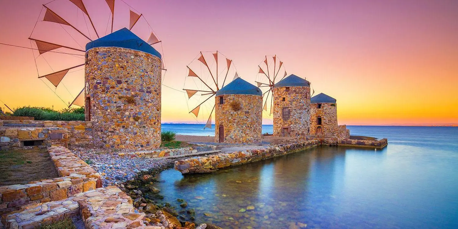 Ferry - Chios - Flight - Athens