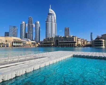 Dubai Fountain Show – Bridge Walk or Lake Ride