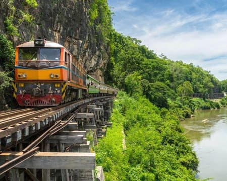 Bangkok - Kanchanaburi via Railway Market, Damnoen Saduak and River Kwai Bridge (Private)