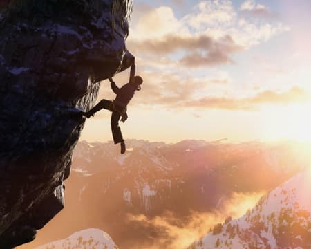 On the rocks of the Dolomites between nature and adventure