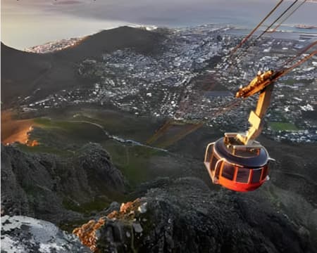 Tafelberg und Stadtzentrum