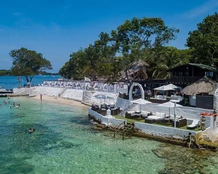 Beach day at the Bora Bora Club with transfer to the pier