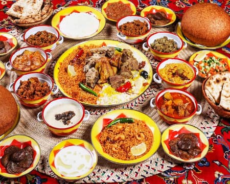 Dinner with a family in Riyadh