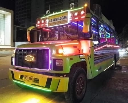 Chiva rumbera tour of Cartagena + Discotheque Party