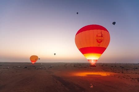 Dubai Heteluchtballon met ontbijt en gratis vervoer
