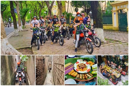 Tour en moto por Hanói : Comida, cultura y diversión en moto Vintage