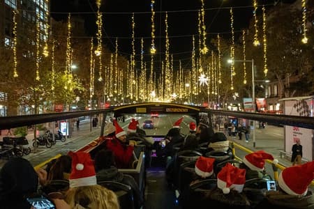 Barcelona Christmas Lights Open Top Bus Tour