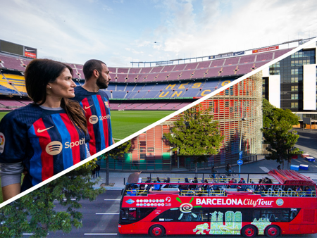 Barcelona City Tour Hop-On Hop-Off Tour and Spotify Camp Nou Experience