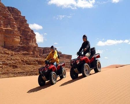 ATV ride in the desert of Wadi Rum