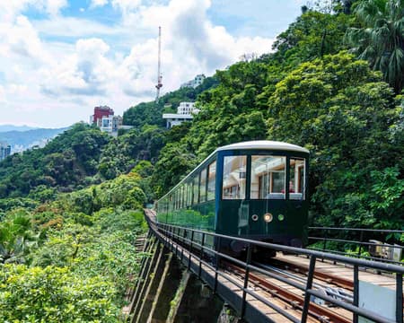 Hongkong Morning Tour visiting Victoria Peak with 1 way Peak Tram Ride + 1 Way Star Ferry + old Clock Tower