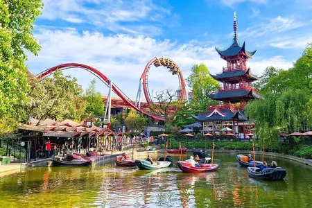 Tivoli Gardens Copenhagen Entrance with Ride Pass Combo