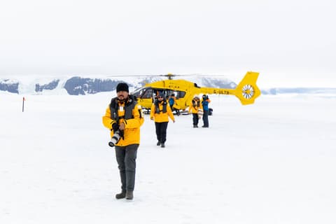 Antarctica by Helicopter: Crossing the Circle and the Peninsula