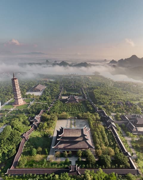 Bai Dinh Hotel, Aerial view
