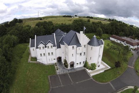 Glenskirlie House & Castle, Aerial view