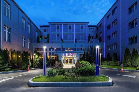 RIN Airport, Front of property - evening/night