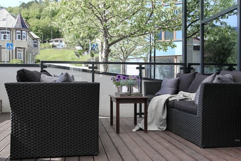 Brattvåg Fjordhotell, Terrace/patio