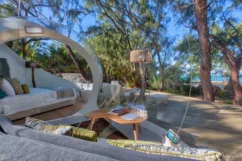 Bubble Lodge Ile aux Cerfs, Living area