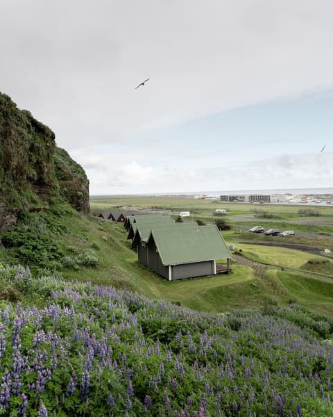 Vík Cottages, Front of property