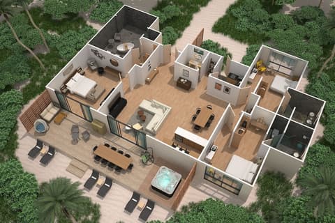 Le Meridien Maldives Resort & Spa, Floor plan