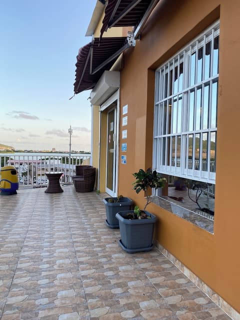 July Apartments, Front of property